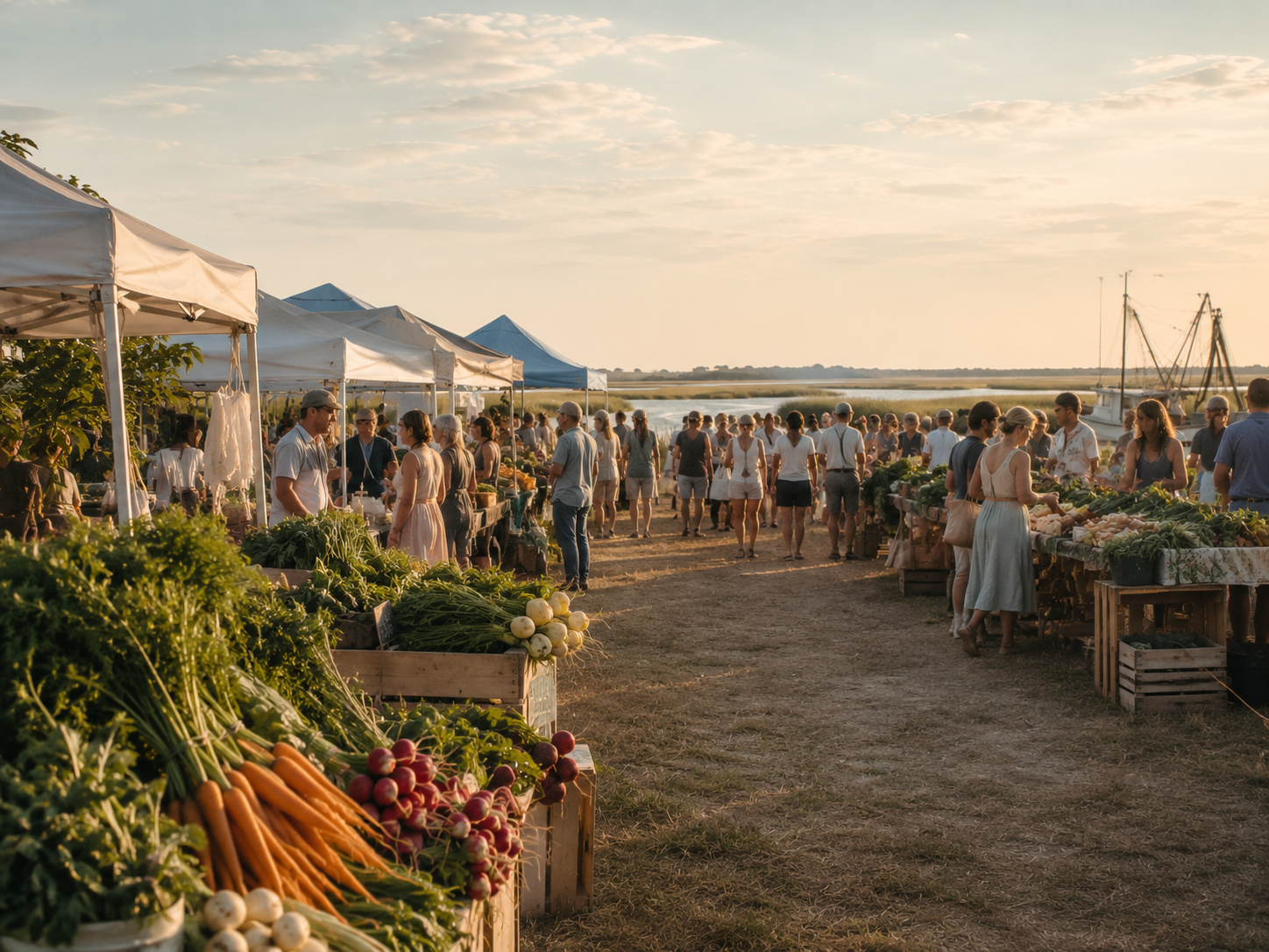 Summer coastal gathering