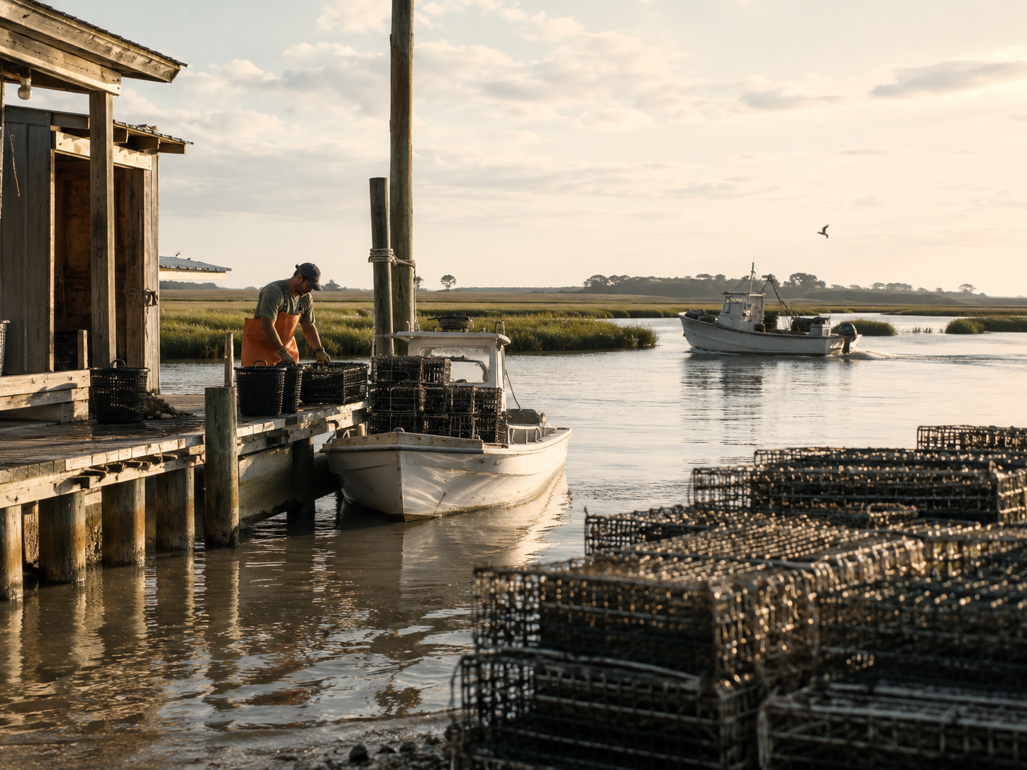 Working waterfront and oyster gear
